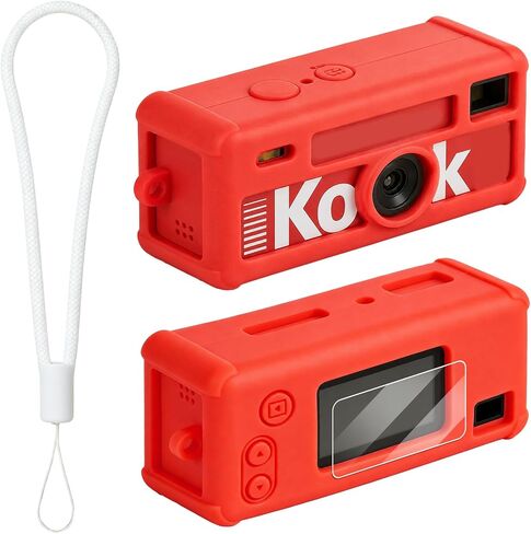 casmilee Silicone Camera Case for Kodak CHARMERA Keychain Digital Camera | Reinforced Corners, Raised Lens Ring, Screen Protector and Wrist Strap, Precise Cutouts, Case Only in Saudi Arabia