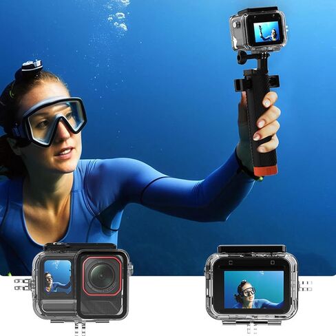 Emoshayoga Camera Underwater Dive Case, Shell for Deep Diving and Snorkeling, PC and Stainless Steel Material in Saudi Arabia