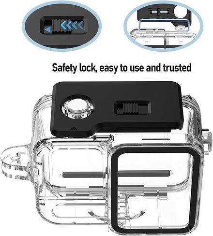 Emoshayoga Camera Underwater Dive Case, Shell for Deep Diving and Snorkeling, PC and Stainless Steel Material in Saudi Arabia