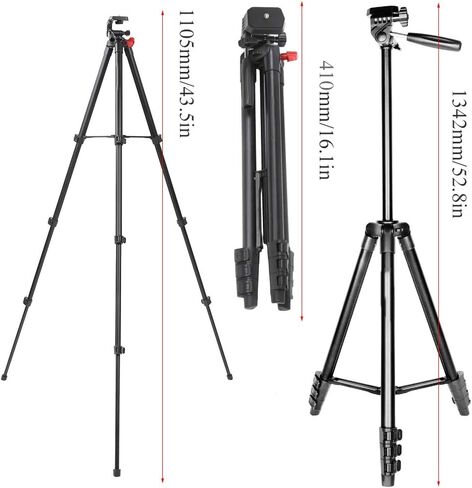 VT 831 Aluminum Alloy Portable Tripod 4 Sections Bearing 3KG for Photography Outdoor Live Mirrorless Camera in Saudi Arabia