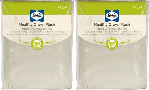 Sealy Baby Infant and Toddler Crib Mattress Protector - Quilted Breathable Organic Waterproof Pad in Saudi Arabia