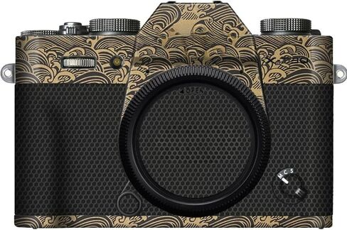 غلاف لاصق واقٍ لكاميرا Fujifilm X-T30 Mark III (XT30 III) — مادة 3M، لمسة نهائية ذهبية مموجة، ملصق كامل للجسم (Wave Gold) in Kuwait