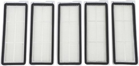 For Roborock Replacement Filter Kit, For QV 35A, QV 35S, Qrevo S5V, Saros 10/10R, Qrevo S/Pro/Master/Plus/Curv/Edge/Slim, S8 MaxV for Ultra, S8 Max for Ultra Robot Vacuum, White, 5-Pack in Saudi Arabia