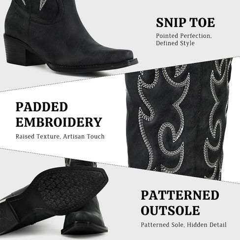 Women's Knee High Cowboy Boots | Pointed Toe Western Cowgirl Boots in Saudi Arabia
