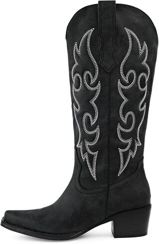 Women's Knee High Cowboy Boots | Pointed Toe Western Cowgirl Boots in Saudi Arabia