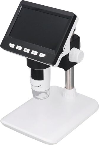 Digital Microscope 1000x, Streaming Still Image Recording Digital Electron Microscope Accurate Micromovement Coarse 8 Adjustable LEDs for USB Inspection in Kuwait