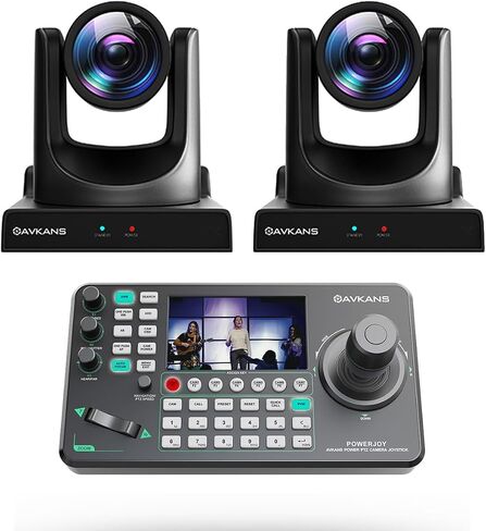 30X NDI PTZ Camera Kits - 2pcs 30X NDI Camera with 1pcs IP Joystick Controller Package for Church Live Streaming Video Production（2X AV-CM30-NDI and 1x AV-Joy-IP） in Saudi Arabia