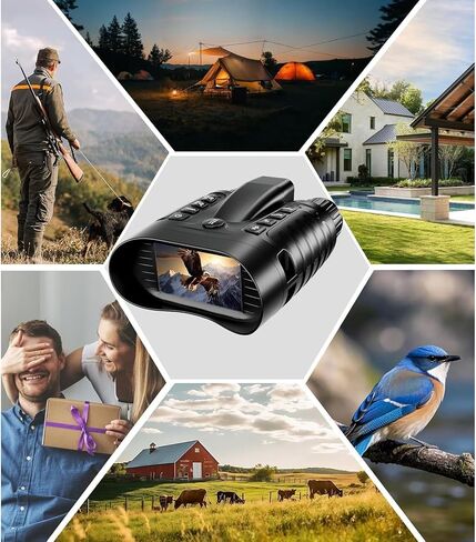 4K Night Vision Goggles Non Head-Mounted, Night Vision Binoculars, 3.5-inch Large HD Screen in Saudi Arabia