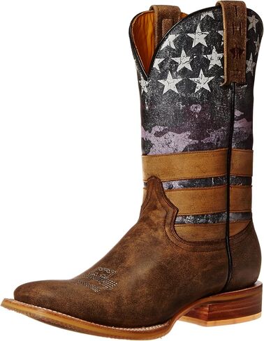 Tin Haul Shoes Women's American Woman Western Boot, Brown/Navy, 9.5 M US in Saudi Arabia
