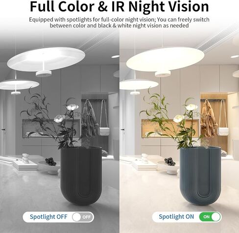VSTARCAM 2K Indoor Security Camera with Smoke Detection, Pet Camera, 360° View, Motion Detection, IR Night Vision, 2-Way Audio, 2.4G WiFi, Home Indoor Camera with Phone APP, Cloud Storage in Saudi Arabia