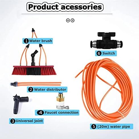 Cleaning Brush Window Cleaning Brush Equipment 3.6-12M Cleaner Kit,Water/Hose Fed Pole Cleaner,Shower with Extension Pole, Window Washing Equipment,30Cmbrush-12Ft/3. in Saudi Arabia