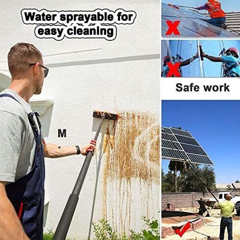 Window Cleaner Water Fed Pole Kit,Window Cleaning Brush with Extended Handle and Water Hose Window Cleaning Kit with Extension Pole High Window Cleaning Kit Coping Pole,3 in Saudi Arabia