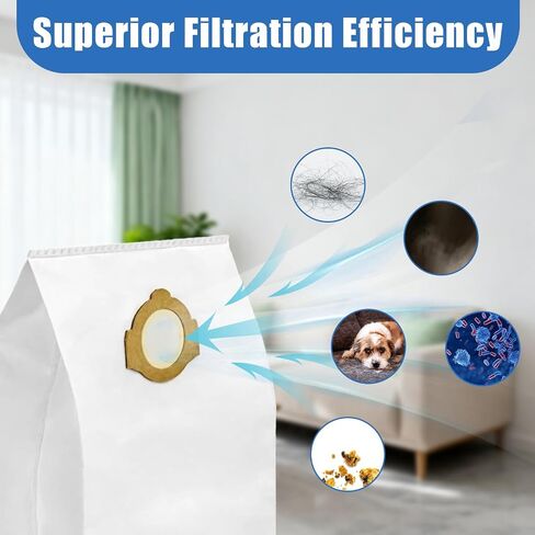 10Pack 49-90-2016 Fleece Dust Bags for Milwaukee 0960-20 & 0970-20 Vacuums | for M18 Fuel 2.5 Gallon Vacuum & M12 Fuel 1.6 Gallon Cordless Wet/Dry Packout Vacuums, with 4 Pack Bag Holder in Saudi Arabia