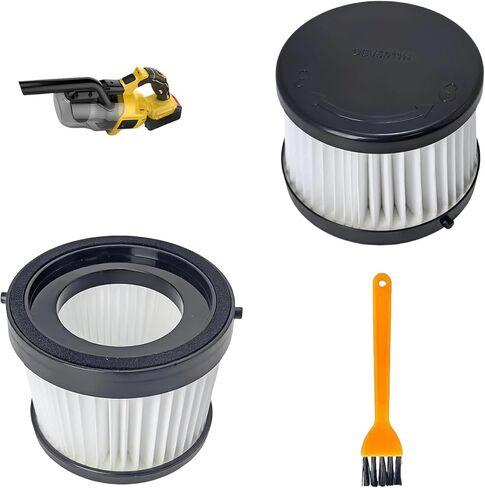 2-Pack DCV5011H HEPA Filters for DEWALT 20V Handheld Vacuum | Washable reusable filter attachments fit DCV501HB cordless vacuum cleaner, helping trap fine dust for cleaner pickup in Saudi Arabia