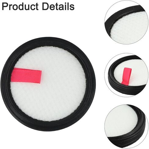 Washable Tank Filter for YONNDER E1 Cordless Vacuum, Reusable Dust Catcher, Black & White, 1 Pack(4pcs) in Saudi Arabia