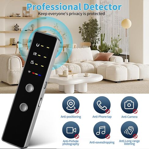 MM CAMMPRO Hidden Camera Detectors, Anti-Spy Camera Detector, All in One Hidden Devices Detector with 5 Detection Modes, Bug Detector Electronic Sweeper for Travel, Hotel, Home, Car, Office in Saudi Arabia