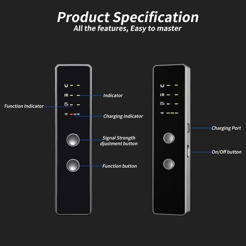 MM CAMMPRO Hidden Camera Detectors, Anti-Spy Camera Detector, All in One Hidden Devices Detector with 5 Detection Modes, Bug Detector Electronic Sweeper for Travel, Hotel, Home, Car, Office in Saudi Arabia