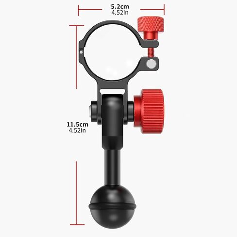 1-inch Ball Head to YS Clip-on Underwater Light Adapter for Tynny-13FD Underwater Light, Suitable for Underwater Photography in Saudi Arabia
