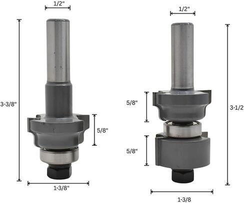 8894 MLCS Window Sash Matched Rail and Stile Two Piece Router Bit Set for 1 Inch to 1-1/2 Inch stock, 1/2" Shank in Saudi Arabia