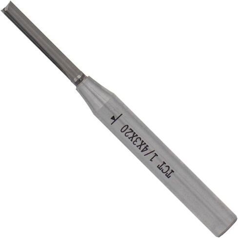 3mm TCT Carbide Straight Router Bit with 1/4 Inch Shank for Precision Cutting of MDF, Particleboard and Paint-Free Boards, Compatible with Most Trimmers, 36-Side Grinding Design for Smooth Finish in Saudi Arabia