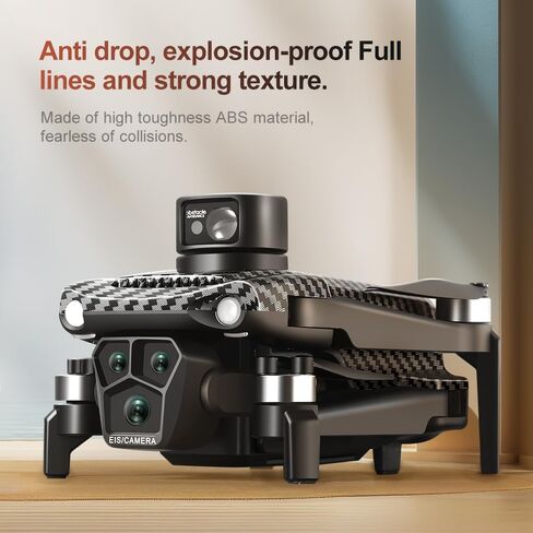 GPS Drone with 4K UHD EIS Camera for Adults, Foldable Quadcopter for Adults | Laser obstacle avoidance, Brushless motor, optical flow, FPV Drones With 5G live transmission and 2 Batteries for Beginners in Kuwait