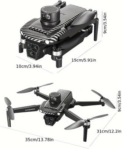 GPS Drone with 4K UHD EIS Camera for Adults, Foldable Quadcopter for Adults | Laser obstacle avoidance, Brushless motor, optical flow, FPV Drones With 5G live transmission and 2 Batteries for Beginners in Kuwait