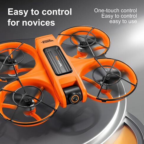 Large Screen Remote Control Drone (4.92in), Mini Quadcopter with Dual Cameras, Standard Configuration Battery, 360° Flips, Full Propeller Anti-Collision Guard, Brushless Motor, Altitude Hover & Optical Flow Positioning, RC Aircraft for Adults, Beginners in Kuwait