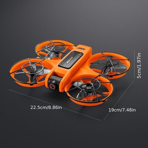 Large Screen Remote Control Drone (4.92in), Mini Quadcopter with Dual Cameras, Standard Configuration Battery, 360° Flips, Full Propeller Anti-Collision Guard, Brushless Motor, Altitude Hover & Optical Flow Positioning, RC Aircraft for Adults, Beginners in Kuwait