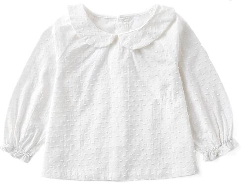 Curipeer Toddler Girls Long Sleeve Shirt, Smocked Blouse, 6M-6Years | Floral Tops, Soft Lightweight Cotton, Spring and Fall Casual Wear, Little and Baby Girl in Saudi Arabia
