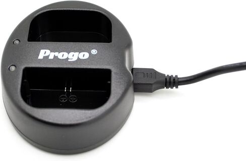 Progo® 2 Channel Dual USB Charger for Canon LP-E6, LP-E6N Battery. Charges Battery for Canon EOS 5D Mark II, 5D Mark III, 5DS, 6D, 7D, 7D Mark II, 60D, 70D, 80D, XC10 in Saudi Arabia