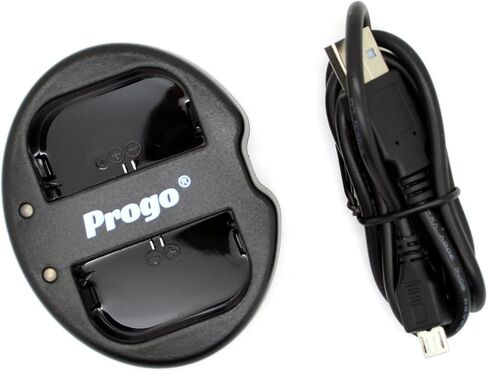 Progo® 2 Channel Dual USB Charger for Canon LP-E6, LP-E6N Battery. Charges Battery for Canon EOS 5D Mark II, 5D Mark III, 5DS, 6D, 7D, 7D Mark II, 60D, 70D, 80D, XC10 in Saudi Arabia