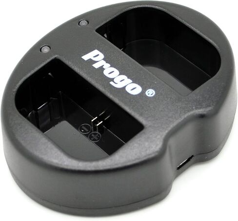 Progo® 2 Channel Dual USB Charger for Canon LP-E6, LP-E6N Battery. Charges Battery for Canon EOS 5D Mark II, 5D Mark III, 5DS, 6D, 7D, 7D Mark II, 60D, 70D, 80D, XC10 in Saudi Arabia