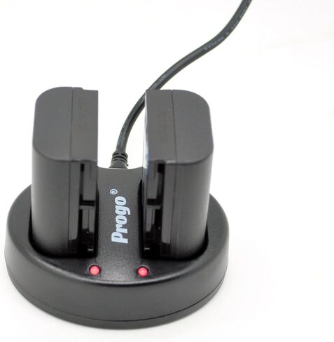 Progo® 2 Channel Dual USB Charger for Canon LP-E6, LP-E6N Battery. Charges Battery for Canon EOS 5D Mark II, 5D Mark III, 5DS, 6D, 7D, 7D Mark II, 60D, 70D, 80D, XC10 in Saudi Arabia