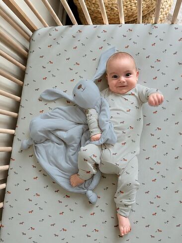GUNAMUNA Unisex Lovey Blanket for Newborns and Toddlers, Soft Stuffed Bunny Security Comforter, One Size, Bentley in Saudi Arabia