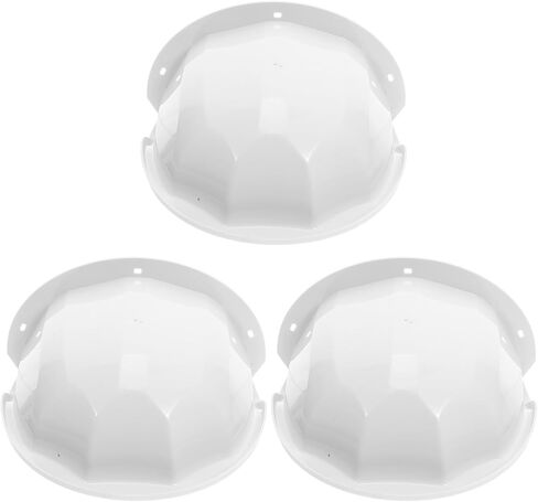 PartyKindom 3pcs Security Camera Shield Sun Rain Cover Abs Plastic Shelter Roof for Dome Cameras Outdoor Protective Cover Minimizes Dust Accumulation for Coastal and Commercial Use in Kuwait