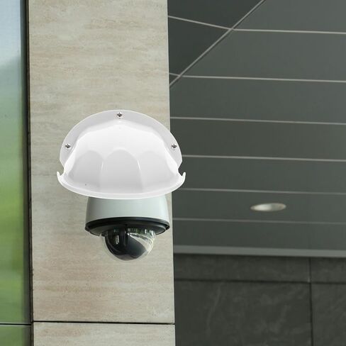PartyKindom 3pcs Security Camera Shield Sun Rain Cover Abs Plastic Shelter Roof for Dome Cameras Outdoor Protective Cover Minimizes Dust Accumulation for Coastal and Commercial Use in Kuwait