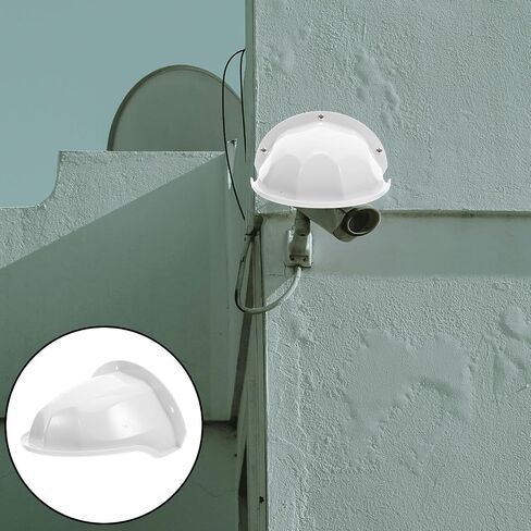 PartyKindom 3pcs Security Camera Shield Sun Rain Cover Abs Plastic Shelter Roof for Dome Cameras Outdoor Protective Cover Minimizes Dust Accumulation for Coastal and Commercial Use in Kuwait