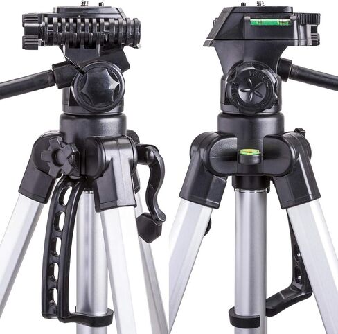Aluminum 3-Section Tripod with 3-Way Head, 66" Max Height in Kuwait