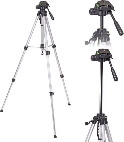Aluminum 3-Section Tripod with 3-Way Head, 66" Max Height in Kuwait