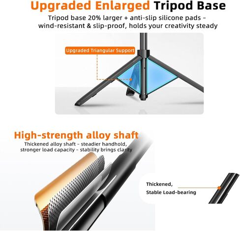 55.1"/140cm Tripod Selfie Stick for DJI Osmo Nano/Osmo Action 6 | with Magnetic Quick Release Mount Adapter, Extendable Handle with Extension Rod, 360° Ball Head & Cold Shoe Mount in Saudi Arabia