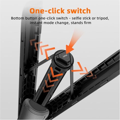 55.1"/140cm Tripod Selfie Stick for DJI Osmo Nano/Osmo Action 6 | with Magnetic Quick Release Mount Adapter, Extendable Handle with Extension Rod, 360° Ball Head & Cold Shoe Mount in Saudi Arabia