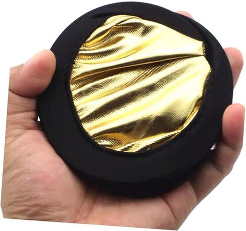 Toddmomy 2pcs Portable Photography Reflector 30cm Mini Round Light Reflector Disc Silver Gold Double-Sided Photo for Studio and Outdoor Portrait Lighting in Kuwait