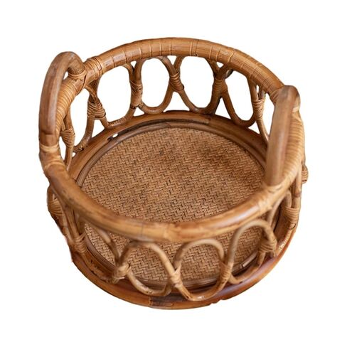 Handwoven Vintage Rattan Basket For Newborn Photography Create A And Safe Environment For Your Baby Photos in Saudi Arabia