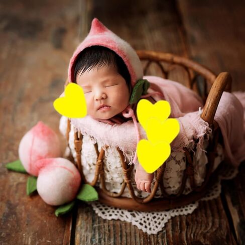 Handwoven Vintage Rattan Basket For Newborn Photography Create A And Safe Environment For Your Baby Photos in Saudi Arabia