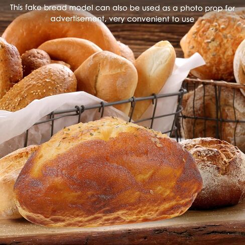 HOMSFOU Simulation Bread Model Pu Fake Bread Loaf for Photography Props Bakery Display Shop Supply Realistic Food Prop for Advertisement Home Decor 6.10 X 3.54 X 2.75 in in Kuwait
