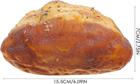 HOMSFOU Simulation Bread Model Pu Fake Bread Loaf for Photography Props Bakery Display Shop Supply Realistic Food Prop for Advertisement Home Decor 6.10 X 3.54 X 2.75 in in Kuwait