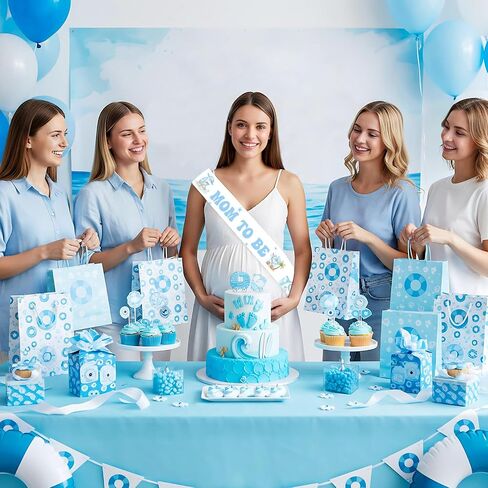 TWO WILD Splish Splash Baby Shower Decors Beach Mom to Be Sash 3.7in × 63in in Saudi Arabia