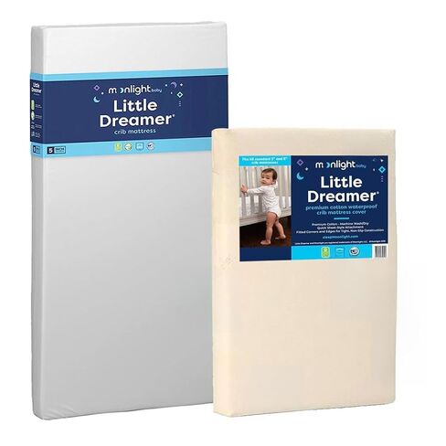 Moonlight Slumber Little Dreamer Crib Mattress with Cover - 52"x 28"x 5" | Waterproof and Machine Washable Cover in Saudi Arabia