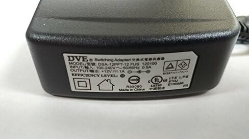 12V DC 1A 1000mA Power Adapter Supply UL Listed Certified 2.1mm 5.5mm, Power Transformer for Security Camera,110-240V AC Input in Saudi Arabia