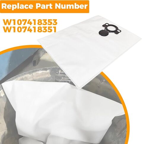 W107418353 8 Pack Vacuum Filter Bags, Dust Vacuum Bags Compatible with Makita VC4210L VC4210M Wet/Dry HEPA Vacuum, Replace W107418351 in Kuwait